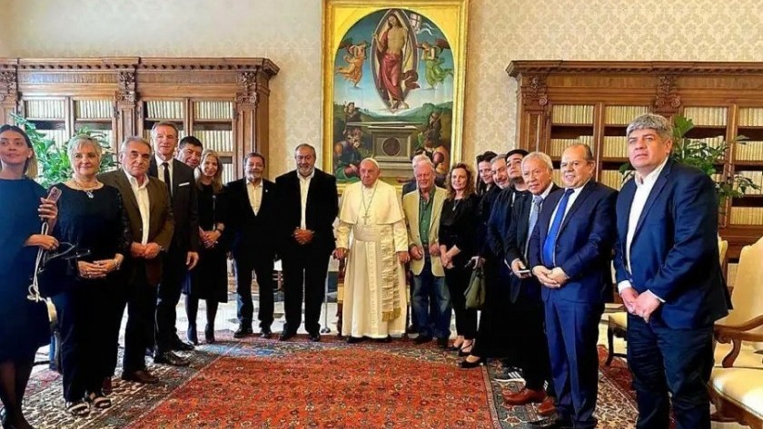 El papa Francisco recibió a una delegación de la CGT encabezada por Pablo Moyano y Hector Daer